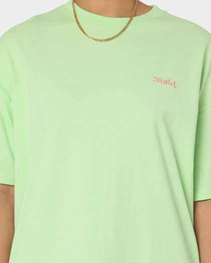X-Girl Women's Face T-Shirt Lime
