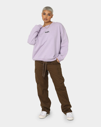 X-Girl Women's Jelly Logo Crewneck Lilac