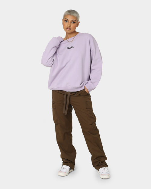 X-Girl Women's Jelly Logo Crewneck Lilac