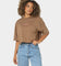 X-Girl Women's Jelly Logo Crop T-Shirt Brown