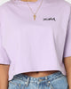 X-Girl Women's Jelly Logo Crop T-Shirt Lilac