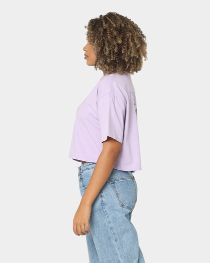 X-Girl Women's Jelly Logo Crop T-Shirt Lilac
