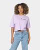 X-Girl Women's Jelly Logo Crop T-Shirt Lilac