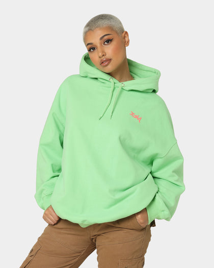 X-Girl Women's Message Face Hoodie Lime