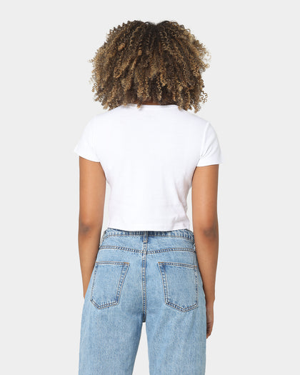 X-Girl Women's Mills Logo Baby T-Shirt White