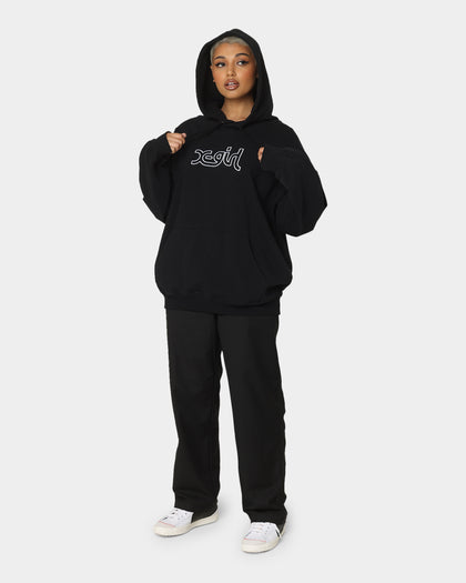 X-Girl Women's Mills Logo Hoodie Black