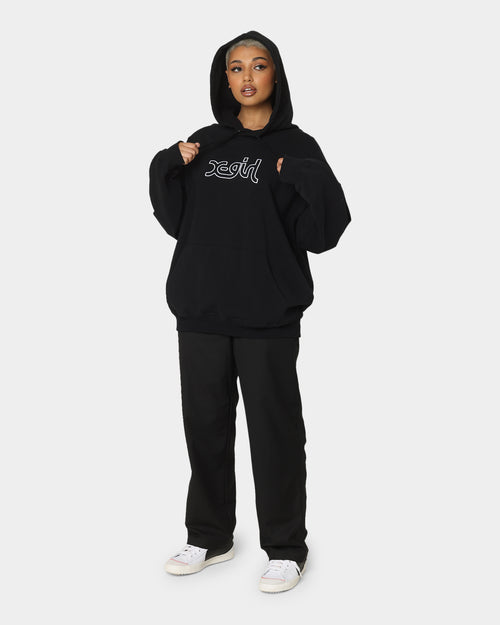 X-Girl Women's Mills Logo Hoodie Black