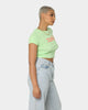 X-Girl Women's Mills Outline Baby Crop T-Shirt Lime