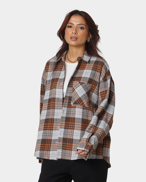 XXIII Makolm Flannel Shacket Brown