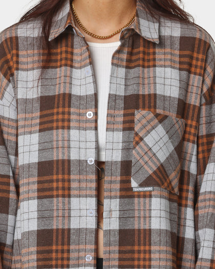 XXIII Makolm Flannel Shacket Brown