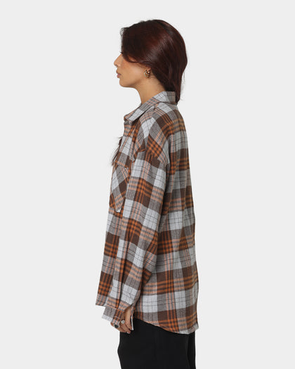 XXIII Makolm Flannel Shacket Brown