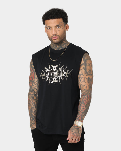 Saint Morta Venom Oversized Muscle T-Shirt Black/Gold