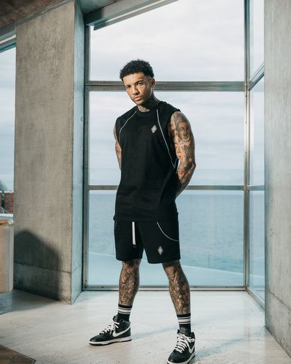 Saint Morta Polaris Raglan Muscle T-Shirt Black/3M