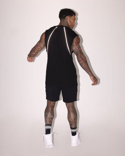 Saint Morta Polaris Raglan Muscle T-Shirt Black/3M