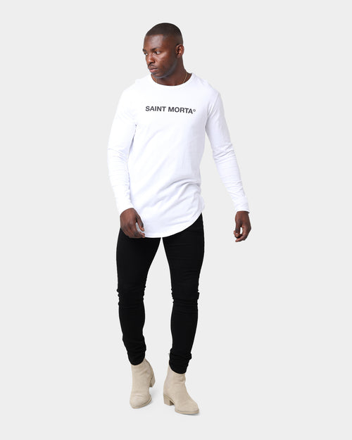 Saint Morta Official El Duplo Long Sleeve T-Shirt White/Black