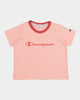 Champion Kids' Script Boxy T-Shirt Peach