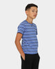 Champion Kids' Stripe T-Shirt Navy/ Blue Mellow/White