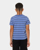 Champion Kids' Stripe T-Shirt Navy/ Blue Mellow/White