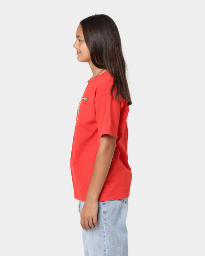 Shortie Kids' Skeleton Dab T-Shirt Red