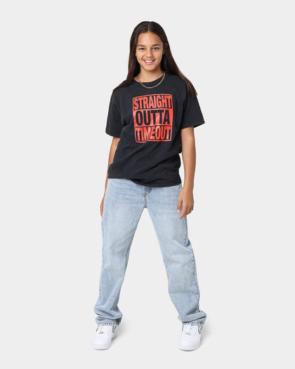 Shortie Kids' Straight Outta Timeout T-Shirt Black