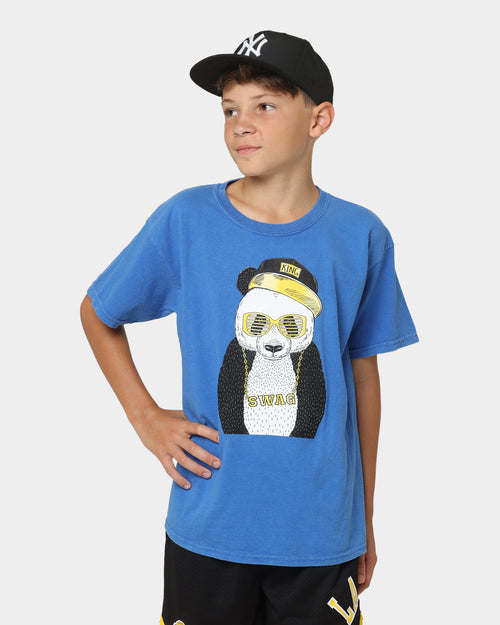 Shortie Kids' Swag Panda T-Shirt Blue
