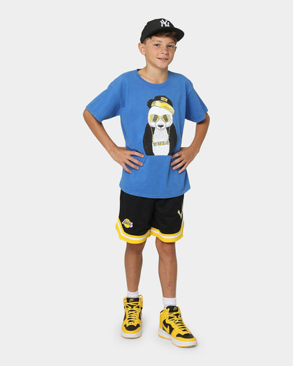 Shortie Kids' Swag Panda T-Shirt Blue