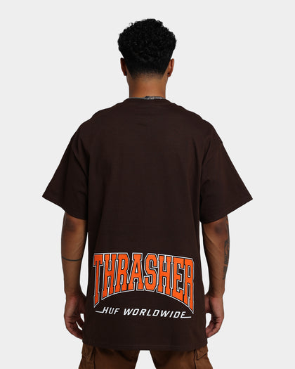 HUF X Thrasher High Point T-Shirt Chocolate