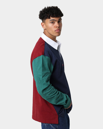 Tommy Jeans Colorblock Rugby Polo Twilight Navy/Maroon/Rural Green