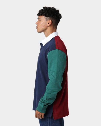 Tommy Jeans Colorblock Rugby Polo Twilight Navy/Maroon/Rural Green