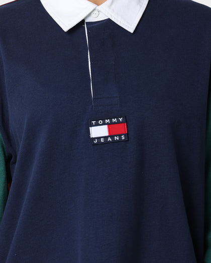 Tommy Jeans Colorblock Rugby Polo Twilight Navy/Maroon/Rural Green