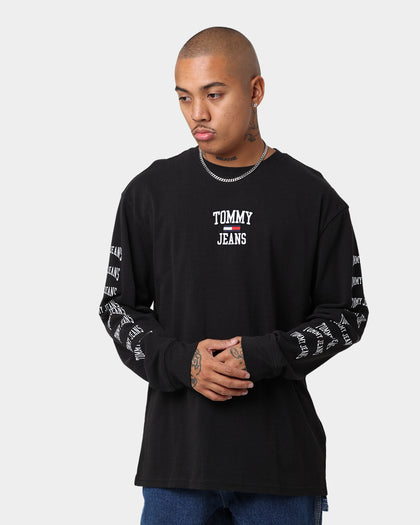 Tommy Jeans TJM Homespun Graphic Long Sleeve T-Shirt Black