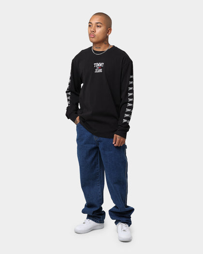 Tommy Jeans TJM Homespun Graphic Long Sleeve T-Shirt Black