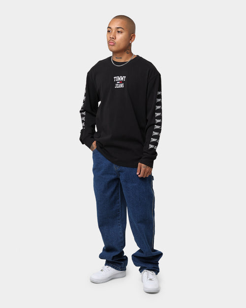 Tommy Jeans TJM Homespun Graphic Long Sleeve T-Shirt Black