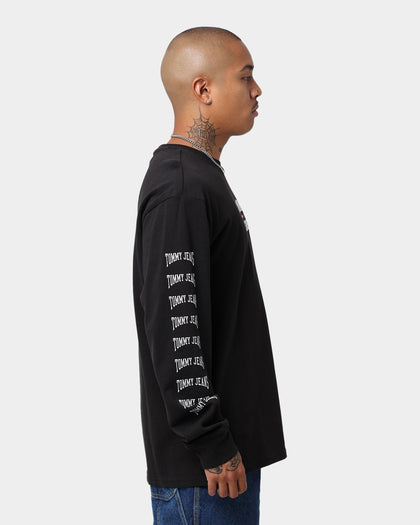 Tommy Jeans TJM Homespun Graphic Long Sleeve T-Shirt Black