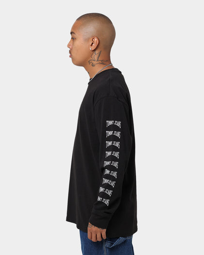Tommy Jeans TJM Homespun Graphic Long Sleeve T-Shirt Black