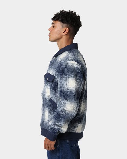 Tommy Jeans Sherpa Check Trucker Jacket White