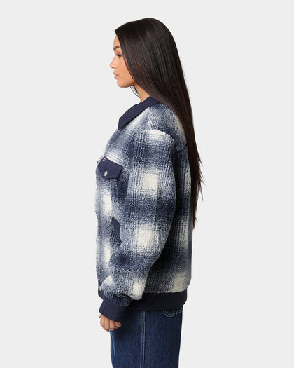 Tommy Jeans Sherpa Check Trucker Jacket White