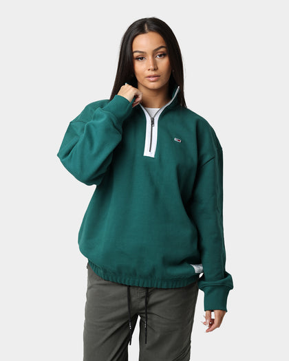 Tommy Jeans TJM Contrast Zip Jumper Rural Green