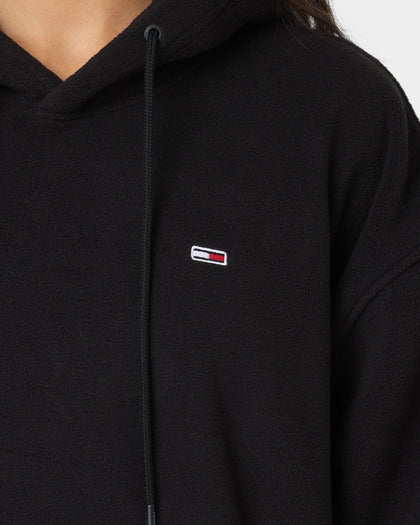 Tommy Jeans TJM Globe Polar Fleece Hoodie Black