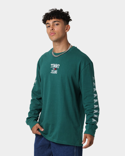 Tommy Jeans TJM Homespun Graphic Long Sleeve T-Shirt Rural Green