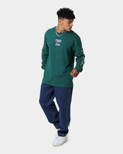Tommy Jeans TJM Homespun Graphic Long Sleeve T-Shirt Rural Green