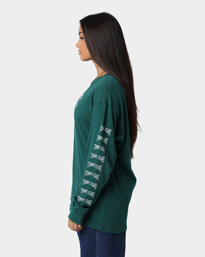 Tommy Jeans TJM Homespun Graphic Long Sleeve T-Shirt Rural Green