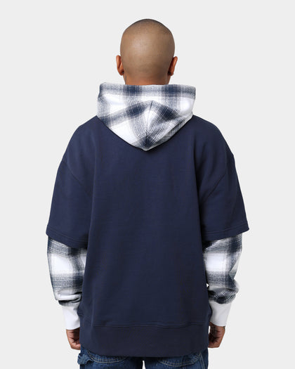Tommy Jeans Layer Check Hoodie Twilight Navy