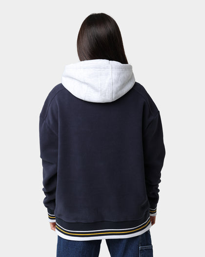 Tommy Jeans Polar Fleece V-Neck Hoodie Twilight Navy