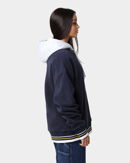 Tommy Jeans Polar Fleece V-Neck Hoodie Twilight Navy