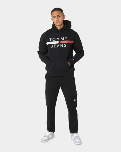 Tommy Jeans Reflective Flag Hoodie Black