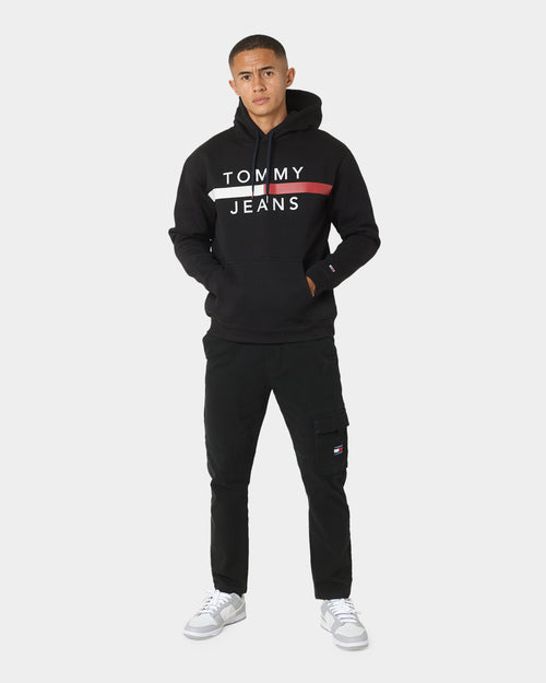 Tommy Jeans Reflective Flag Hoodie Black
