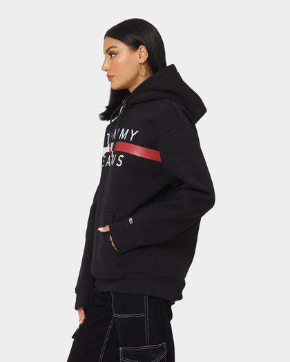 Tommy Jeans Reflective Flag Hoodie Black