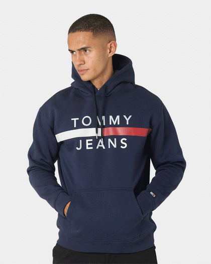 Tommy Jeans Reflective Flag Hoodie Twilight Navy