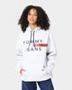 Tommy Jeans Reflective Flag Hoodie Silver Grey Heather